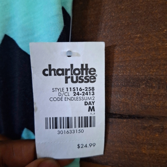 Charlotte Russe Sleavless Chevron Maxi Dress Size Medium - Picture 5 of 9